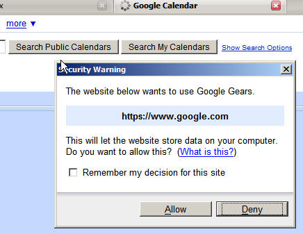 google calendar offline