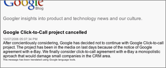 [Google Click-to-Call project cancelled]