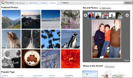 An interesting new feature is Picasa's face recognition