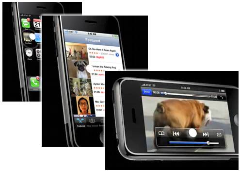  iPhone's flagship applications Google Maps and a native YouTube client