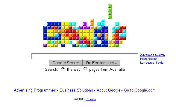 Google's Tetris Logo