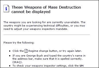 [Weapons of Mass Destruction Cannot be Displayed]